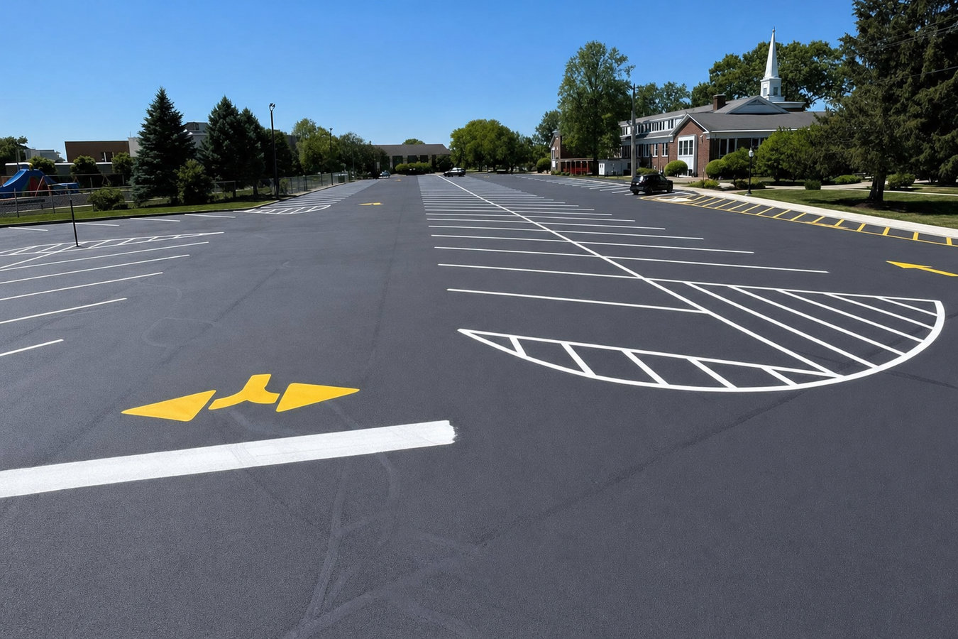 Parking lot striping in Paso Robles, CA